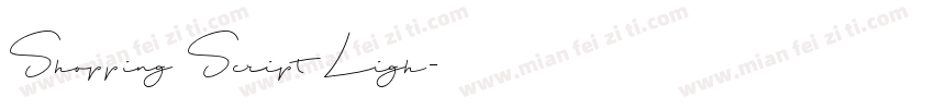 Shopping Script Ligh字体转换